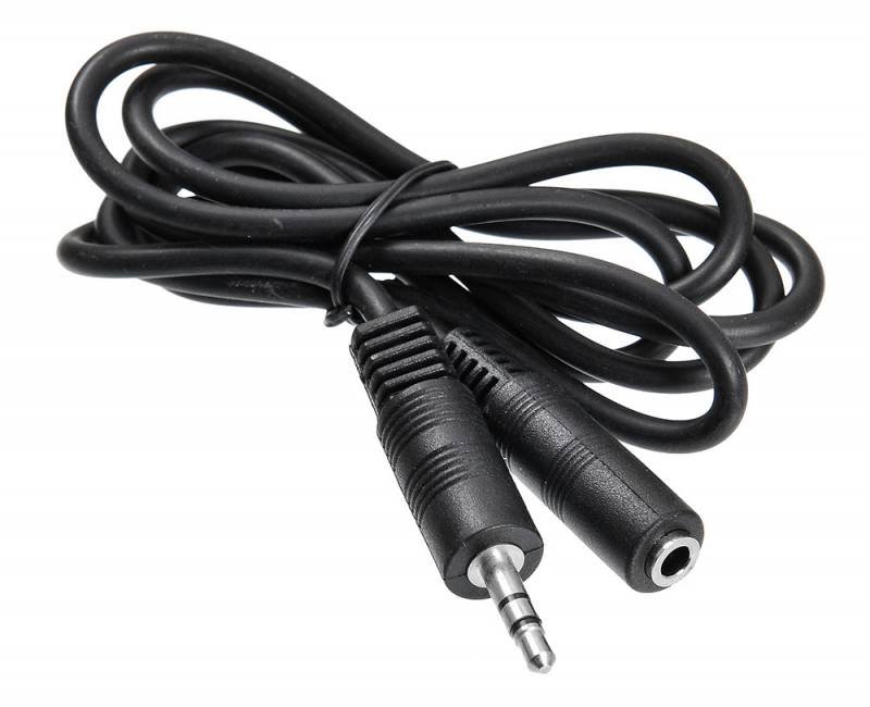 Кабель-удлинитель аудио Buro BAAC003-1 Jack 3.5 (m)/Jack 3.5 (f) 1м черный