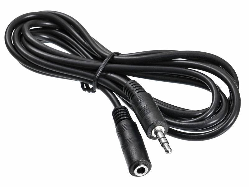 Кабель-удлинитель аудио Buro Jack 3.5 (m)/Jack 3.5 (f) 2м черный (BAAC003-2)