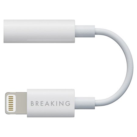 Адаптер Breaking, AUX 3.5мм - Lightning MFI (Белый)