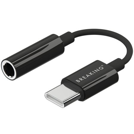 Адаптер Breaking, AUX 3.5мм - USB-C (Черный)