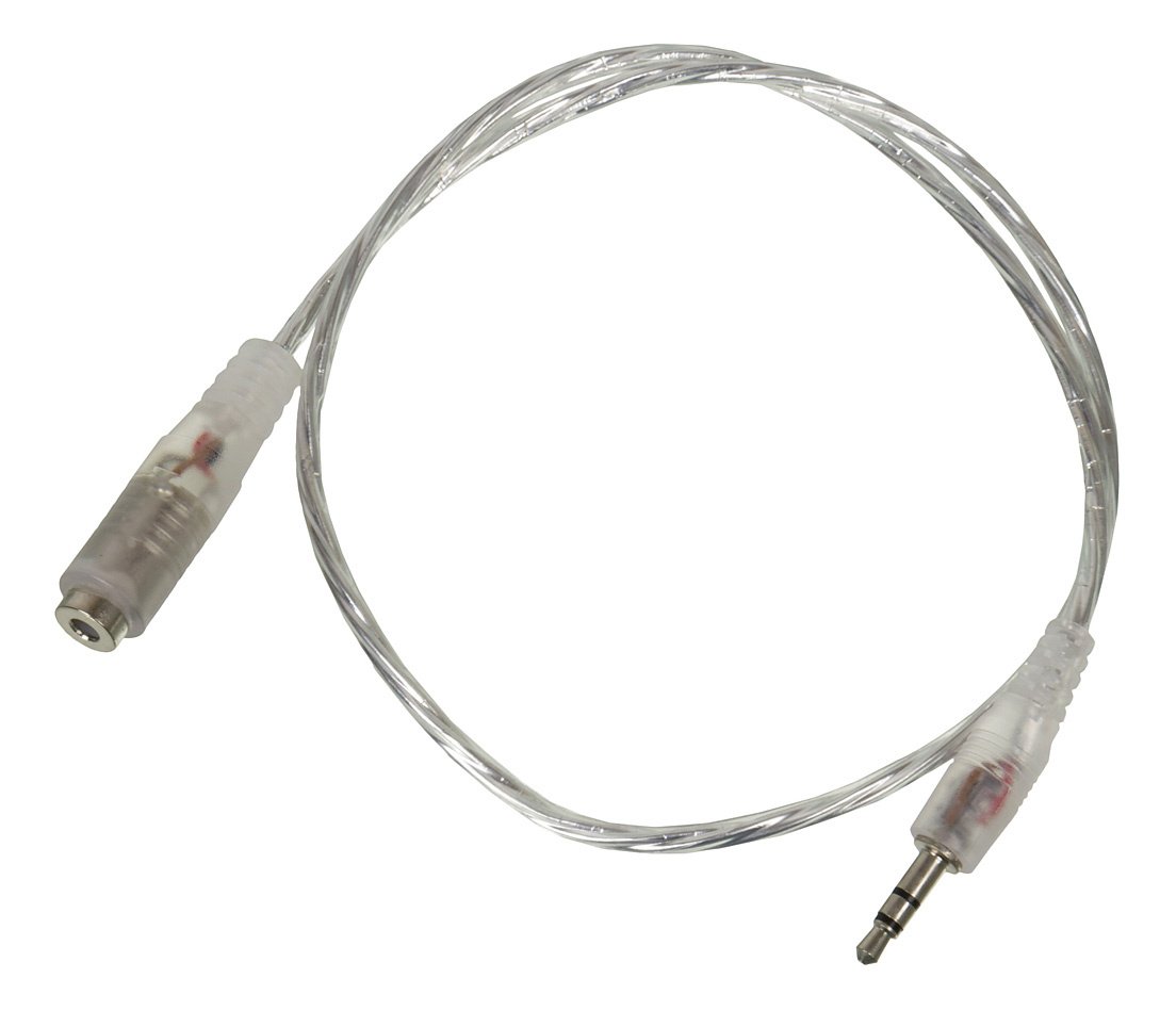 Кабель-удлинитель аудио Buro Jack 3.5 (m)/Jack 3.5 (f) 0.5м прозрачный (CAB025-0.5M)