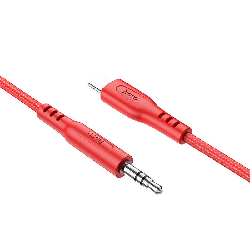 Аудио-кабель HOCO UPA18 digital audio conversion Lightning на 3.5мм 1м (красный)