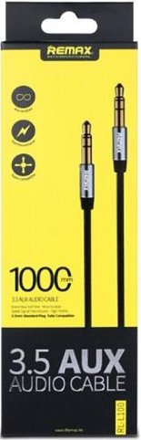 Аудио-кабель Remax 3.5mm Aux Jack Cable L100 1m чёрный