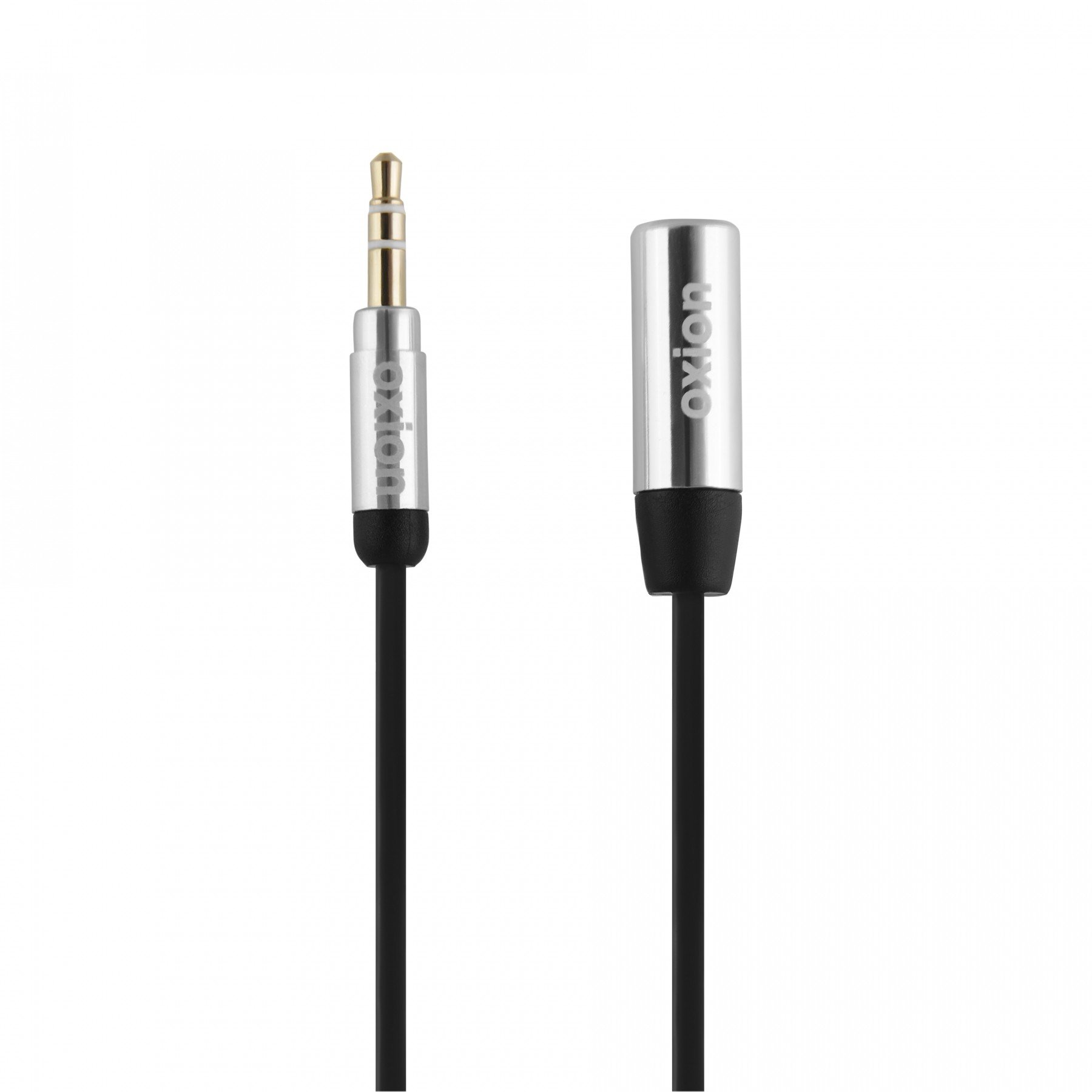 OXION AUXMF001 удлиннитель jack (M) - jack (F), 0,7м, черный (OX-AUXMF001BK)