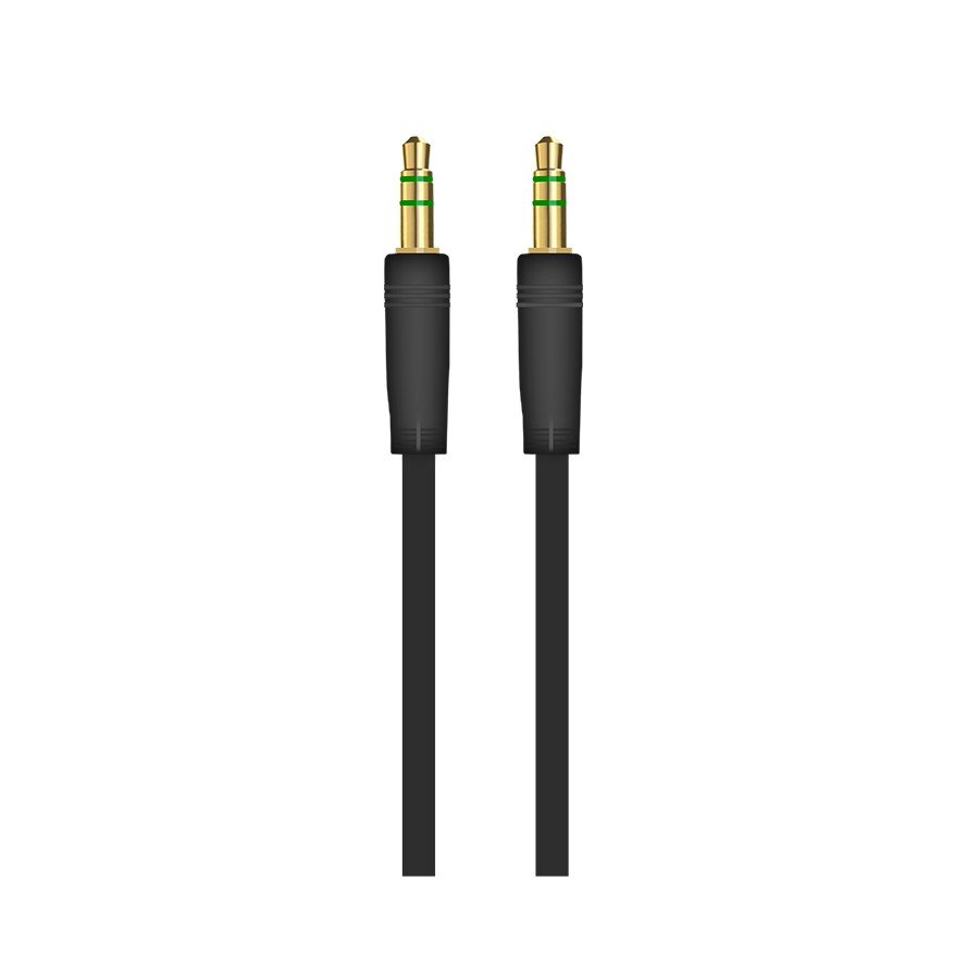 OXION AUX005 акустический кабель, jack (M) - jack(M), 1м, чёрный (OX-AUX005BK)