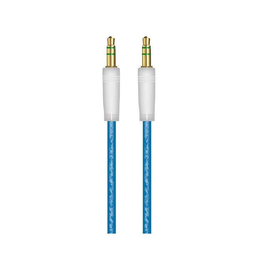 OXION AUX005 акустический кабель, jack (M) - jack(M), 1м, синий (OX-AUX005BL)