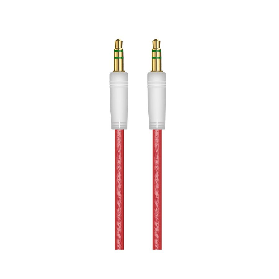 OXION AUX005 акустический кабель, jack (M) - jack(M), 1м, красный (OX-AUX005RD)