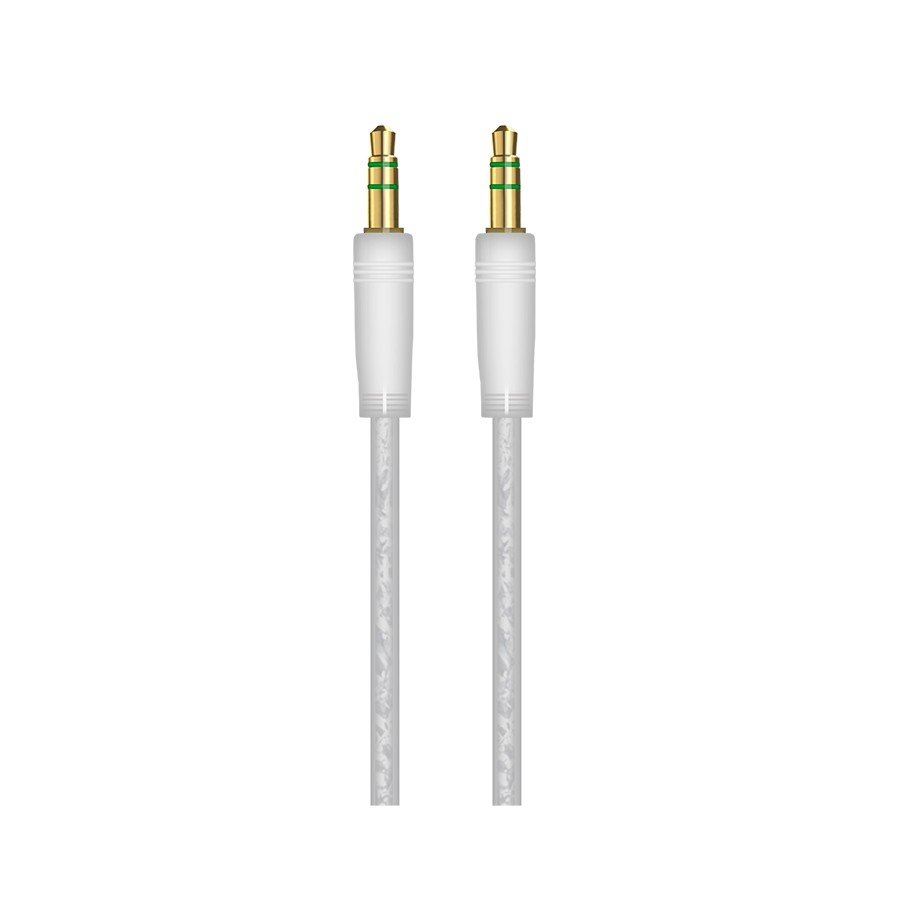 OXION AUX005 акустический кабель, jack (M) - jack(M), 1м, белый (OX-AUX005WH)