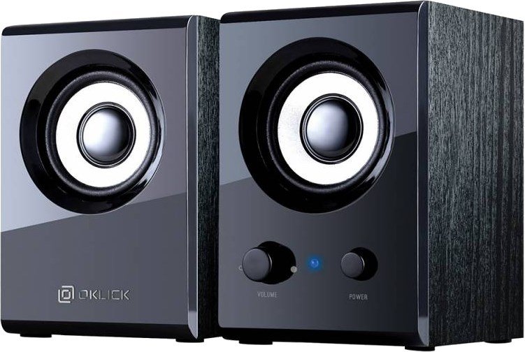 Колонки Oklick OK-160 2.0 черный 6Вт