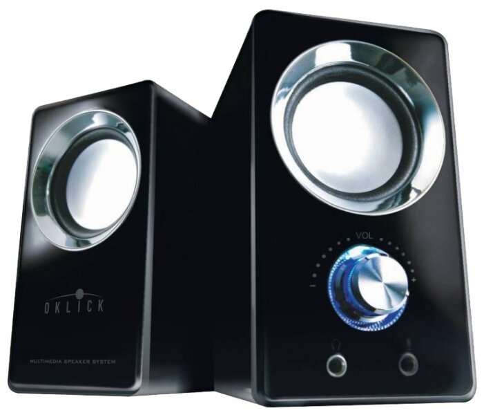 Колонки Oklick OK-116 2.0 черный 6Вт