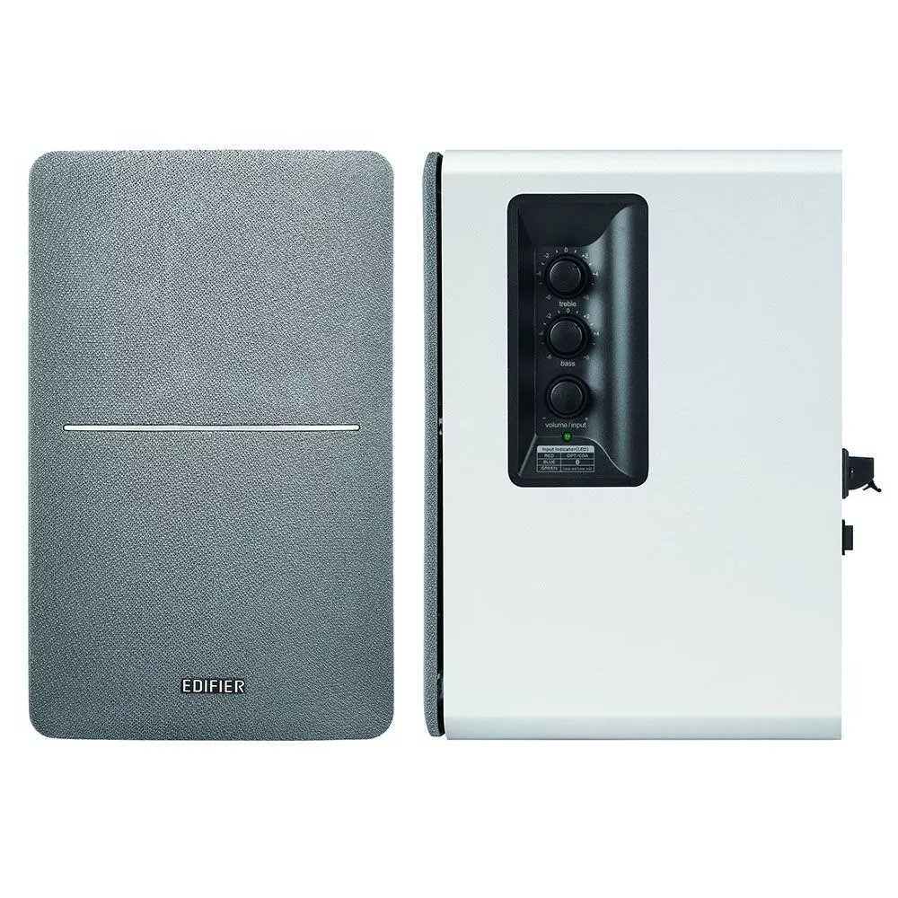 Акустика 2.0 EDIFIER R1280DB white silver Выходная мощность: 21 Вт + 21 Вт. 2 динамика в каждой колонке.