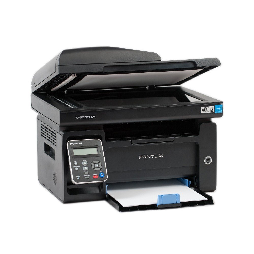 МФУ лазерное Pantum M6550NW, Wi-Fi, автоподатчик, A4, ч.б., 22 стр/мин, 1200 x 1200 dpi, 128Мб RAM, лоток 150 стр, USB/LAN, Черный