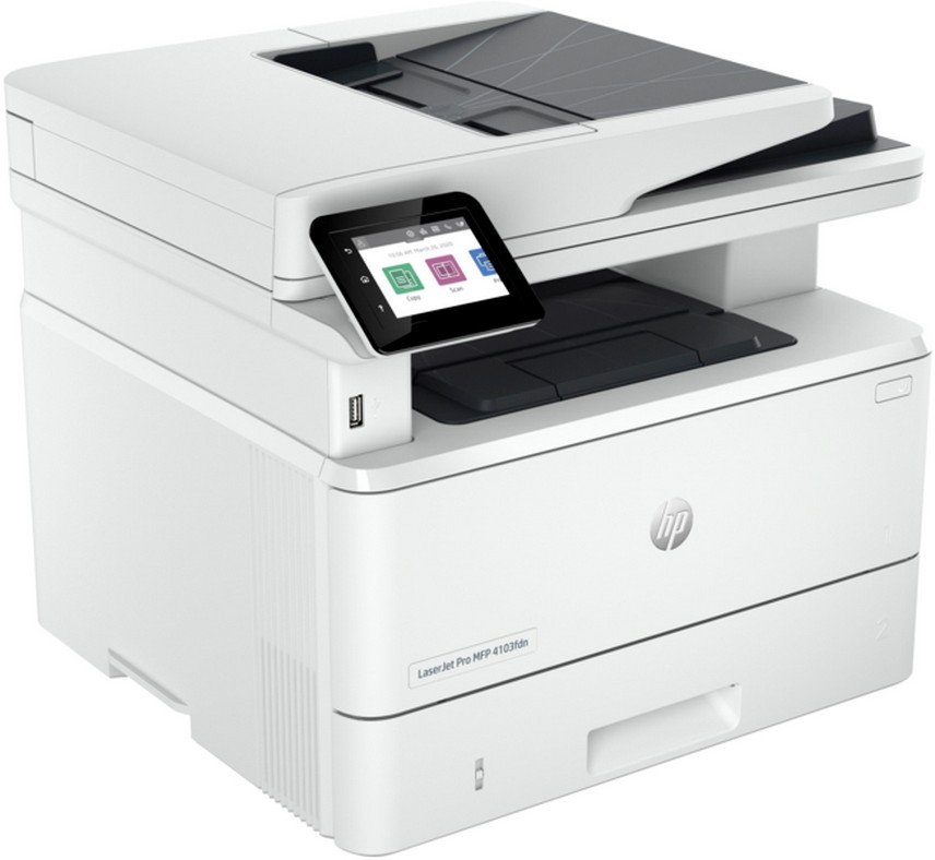МФУ HP LaserJet Pro MFP 4103fdn Printer A4 (p/c/s/f , A4, 40 ppm, 512Mb, Duplex, 2 trays 100+250,ADF 50, USB 2.0/GigEth ,W1510A in box, repl.W1A29A)