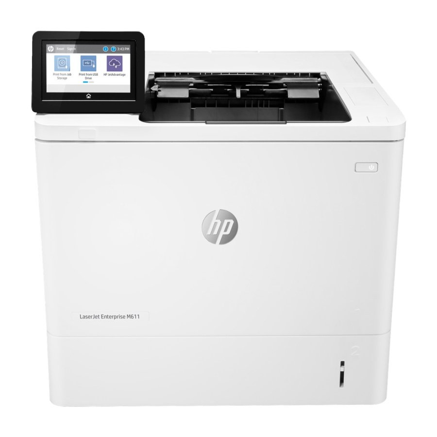 HP LaserJet Enterprise M611dn (7PS84A#B19) A4, 1200dpi, 61ppm, 512Mb, 2 trays 100+550, duplex, USB/extUSBx2/GigEth, cartridge 10500 pages in box