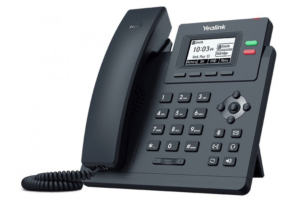 Телефон Yealink SIP-T31P черный, проводной, DHCP, DNS, IP, L2TP, конференц-связь, дисплей, БП в комплекте
