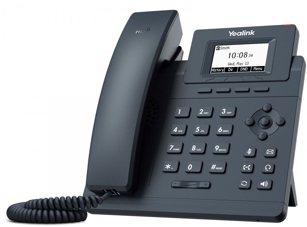 Телефон Yealink SIP-T30P с блоком питания черный