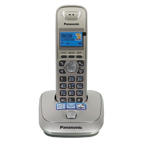 Радиотелефон Dect Panasonic KX-TG2511RUN платиновый/черный АОН