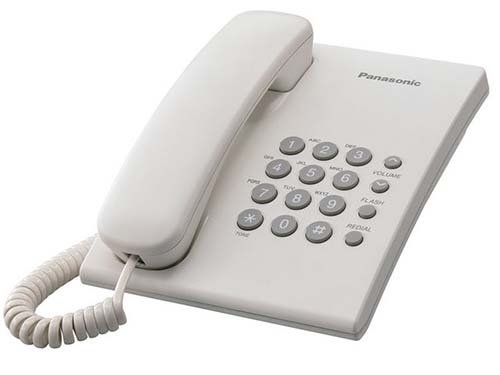 Телефон проводной Panasonic KX-TS2350RUW белый