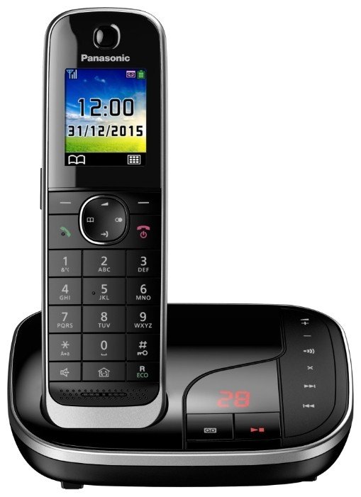Радиотелефон Dect Panasonic KX-TGJ320RUB черный автооветчик