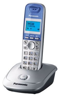 Радиотелефон Dect Panasonic KX-TG2511RUS серебристый/голубой