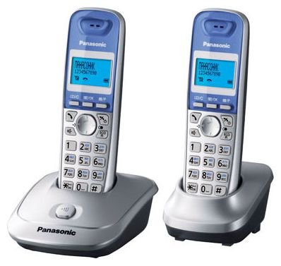 Радиотелефон Dect Panasonic KX-TG2512RU1 серый металлик (труб. 2шт)