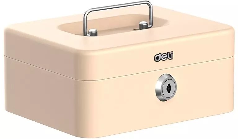 Ящик для денег Deli ET502 9x20x16 бежевый