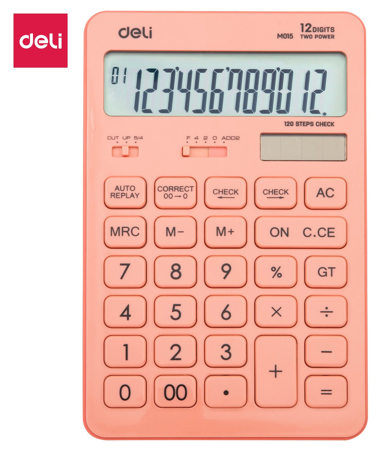 Калькулятор настольный Deli Touch EM01541 красный