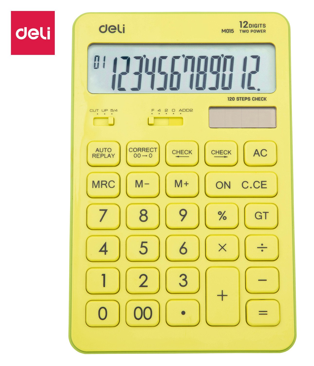 Калькулятор настольный Deli Touch EM01551 желтый