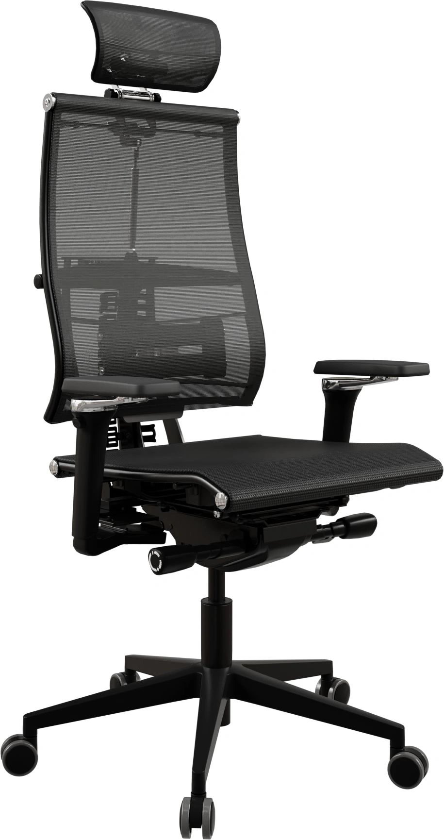 Кресло Метта Yoga Spine Black Edition (Z509745543) черный сиденье черный сетка с подголов. крестов.5-луч. металл хром