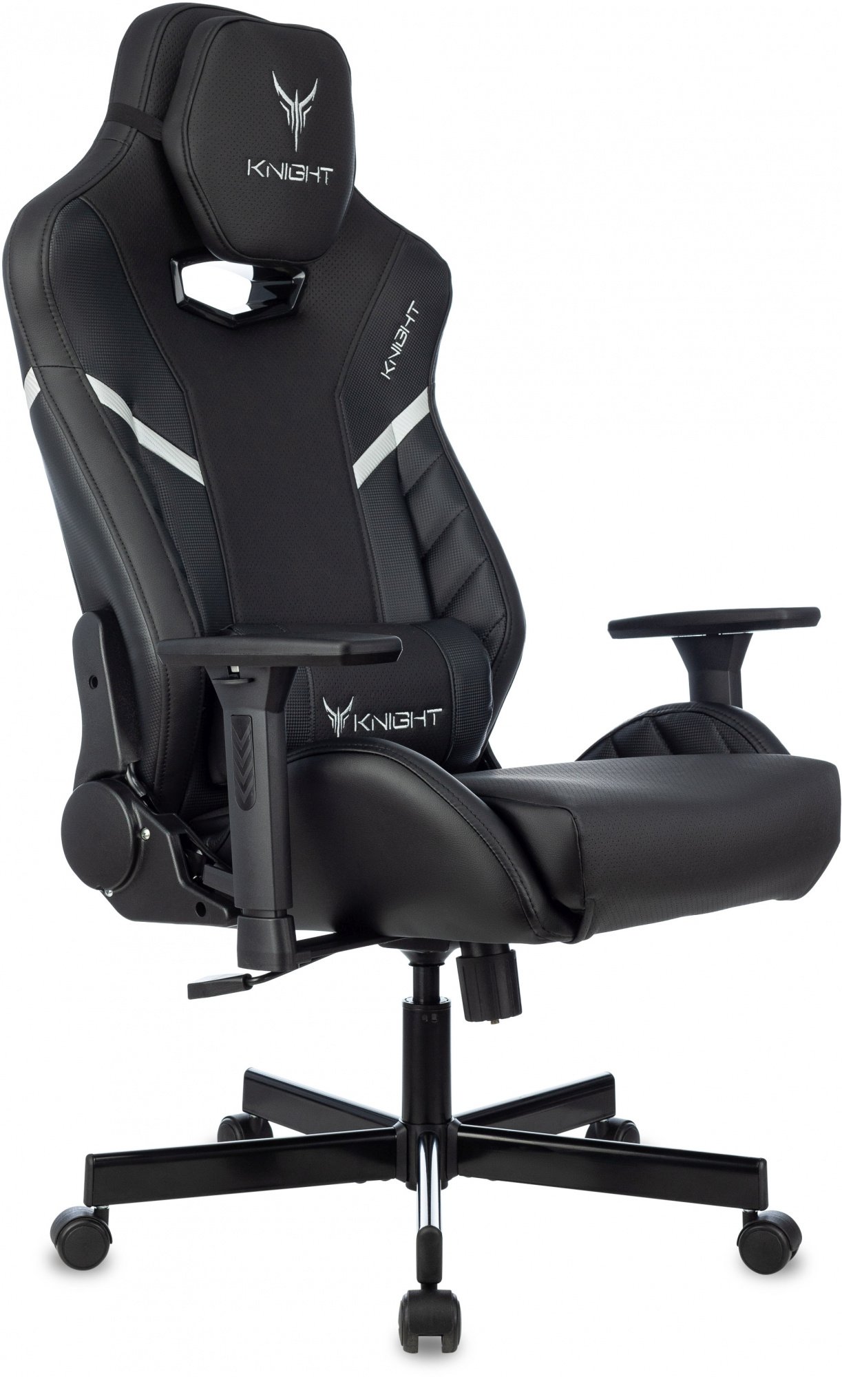 Кресло Knight Thunder 5X B игровое черный эко.кожа крестов. металл