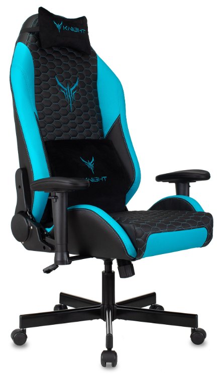 Кресло Knight Neon LBlue черный/голубой