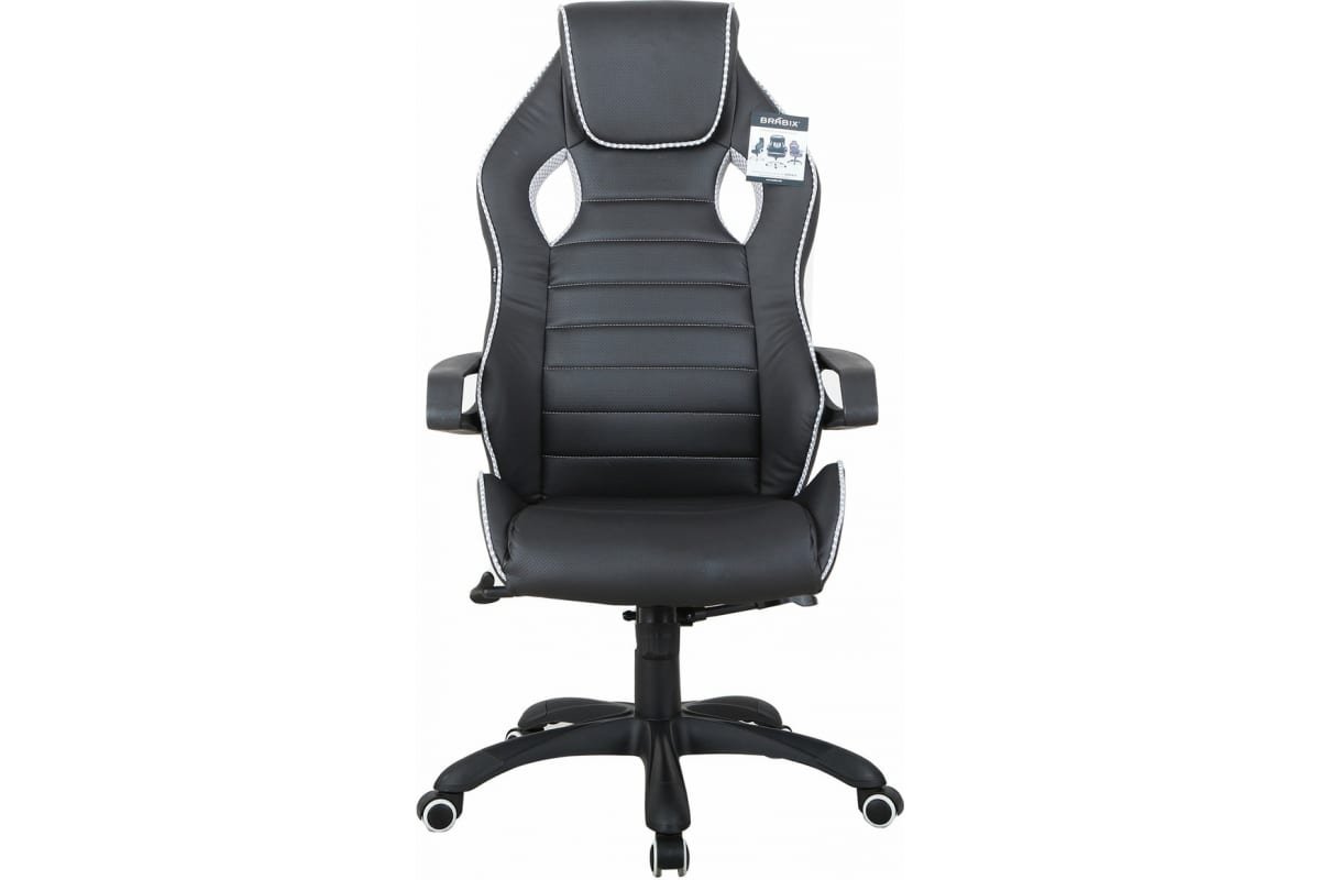 Кресло компьютерное BRABIX Techno Pro GM-003 531814 экокожа, черное/серое, вставки серые