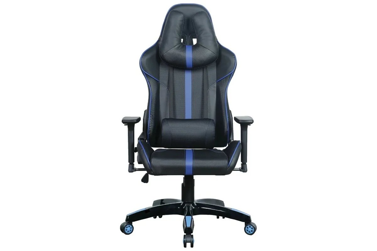 Кресло игровое BRABIX GT Carbon GM-120 (531930) на колесиках, эко.кожа, 1шт. в комплекте черный/синий