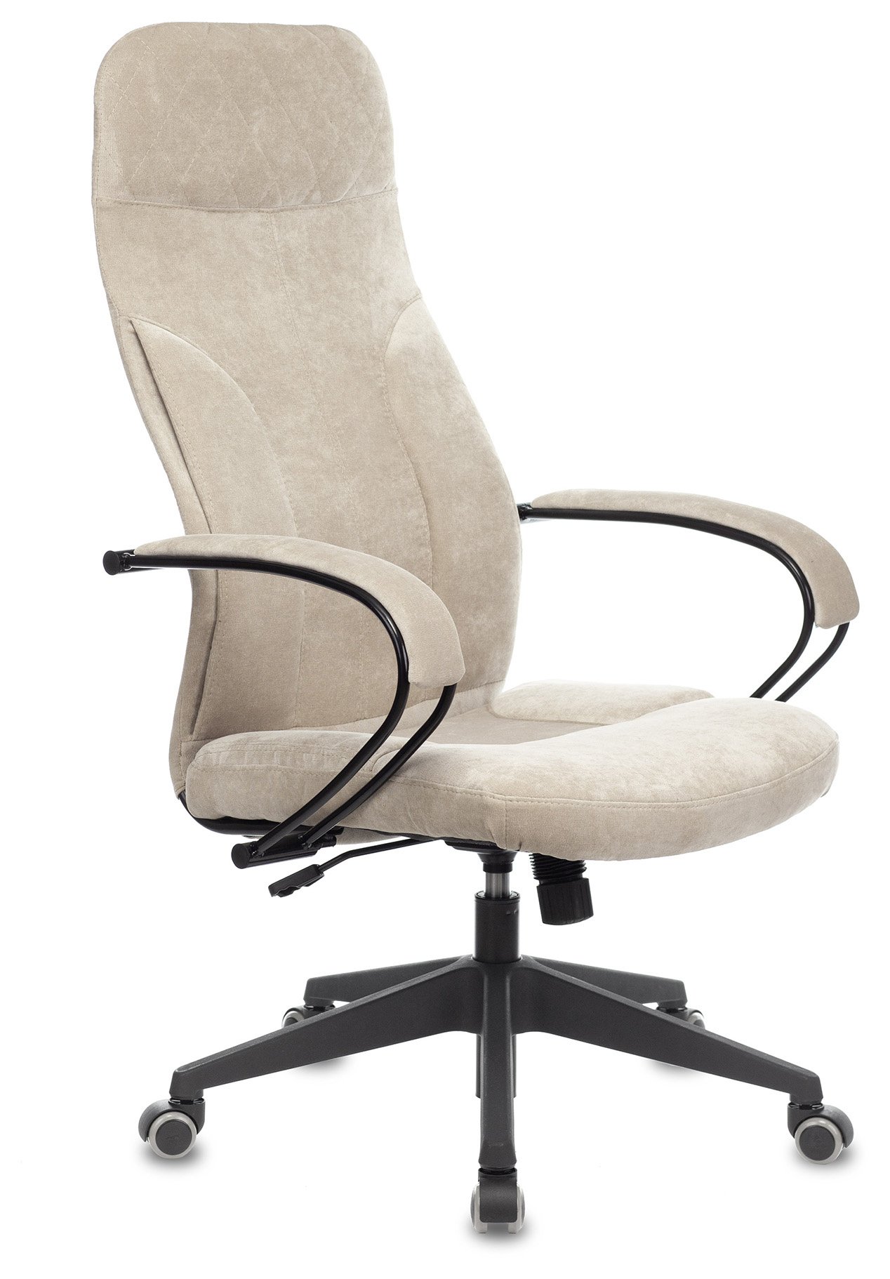 Кресло Бюрократ CH-608Fabric-Beige для руководителя песочный Light-21 крестов. пластик