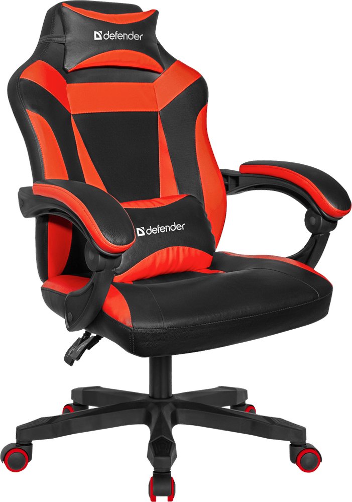 Кресло DEFENDER Master (64359) игровое Черный/Красный, полиуретан, 50мм