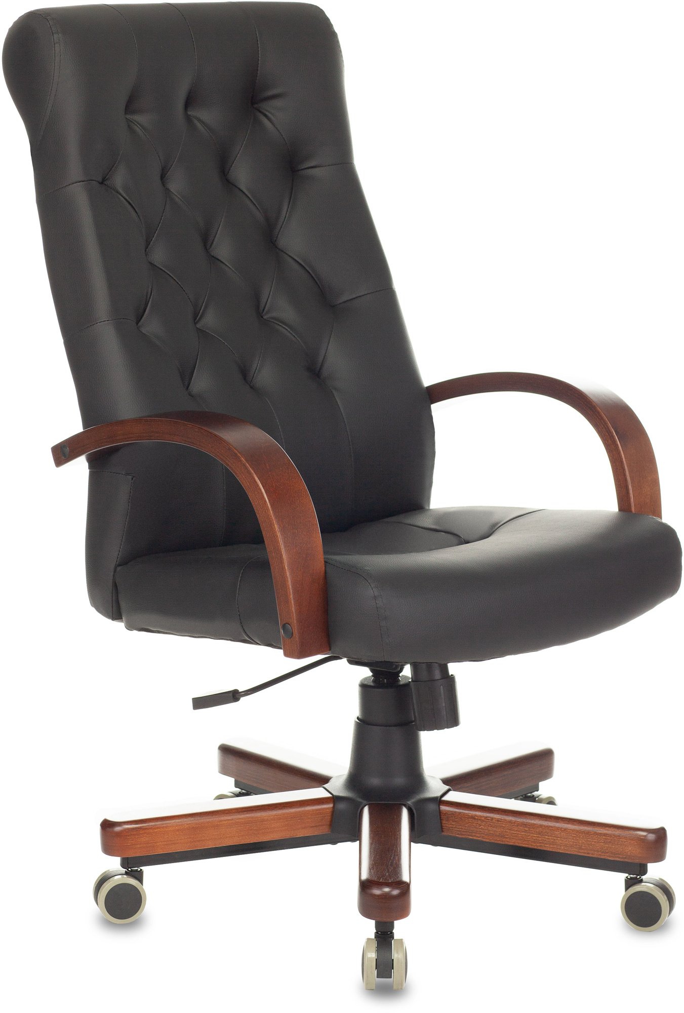 Кресло Бюрократ T-9928Walnut/Eco-B эко.кожа черный