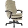 Кресло руководителя Бюрократ T-9950MSG-F Fabric песочный (T-9950MSG-F/FABR-BG) Light-21 крестов. пластик подст.для ног