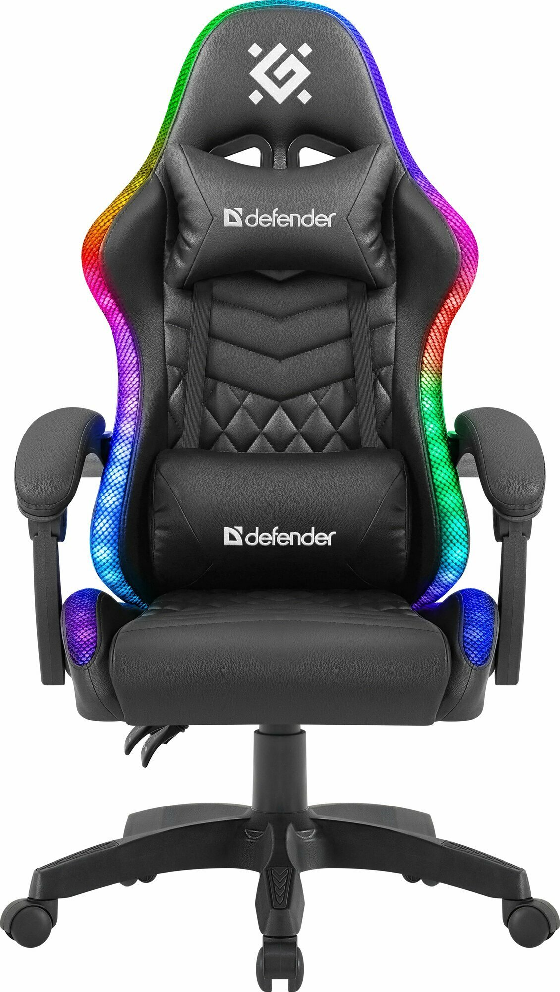 Игровое кресло DEFENDER Core (Основа) Черный,RGB,класс 4,PU (64047)