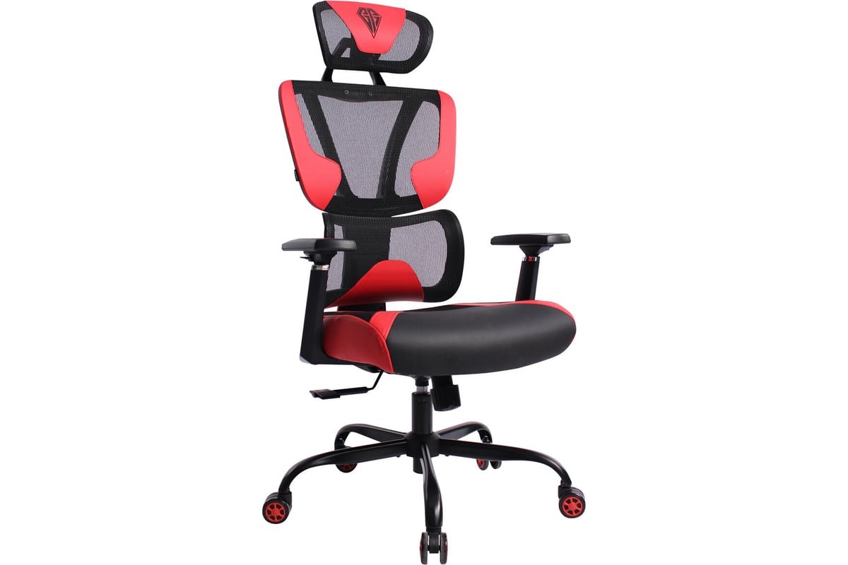 Кресло игровое BRABIX Premium Toxin GM-520 (532950) экокожа/сетка/ткань, черное/красное