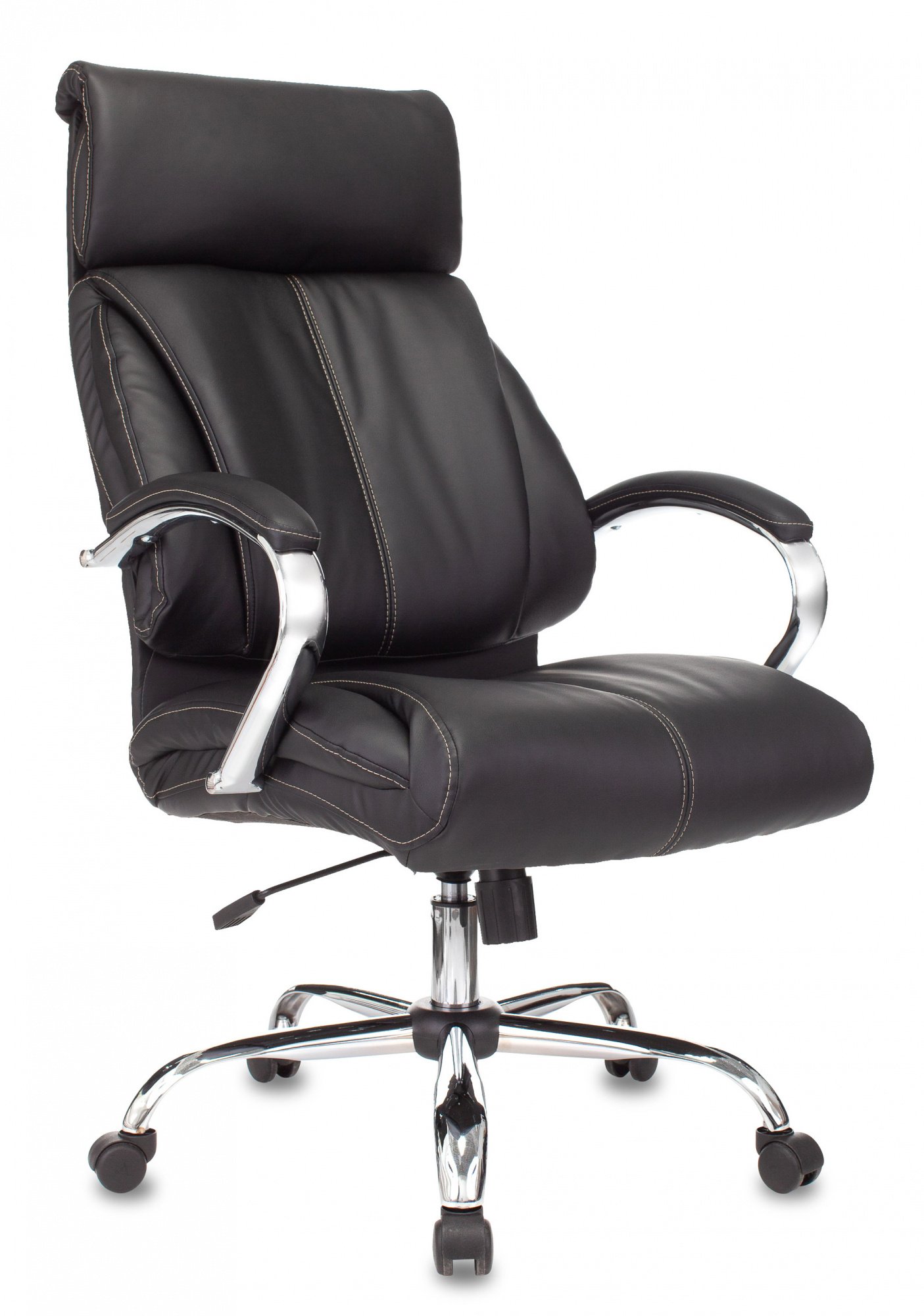 Кресло руководителя Бюрократ T-9904NSL (T-9904NSL/BLACK-PU) черный Leather Venge Black искусственная кожа крестовина металл хром