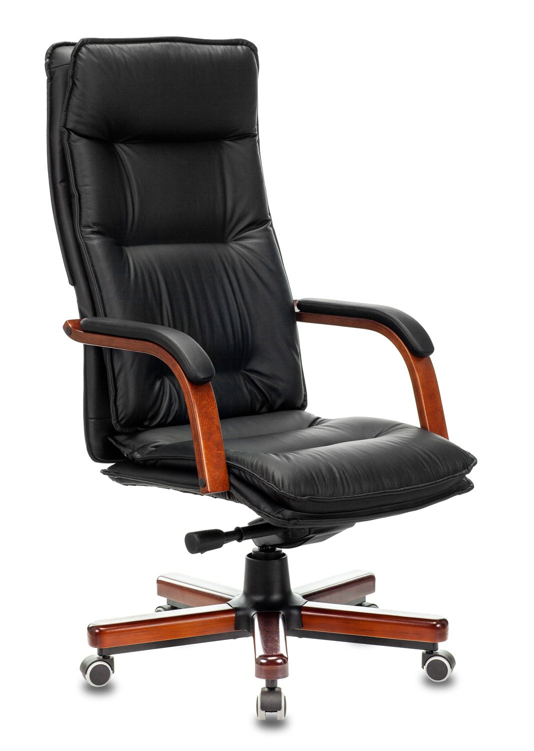 Кресло Бюрократ T-9927 Walnut (T-9927Walnut/Black) кожа черный