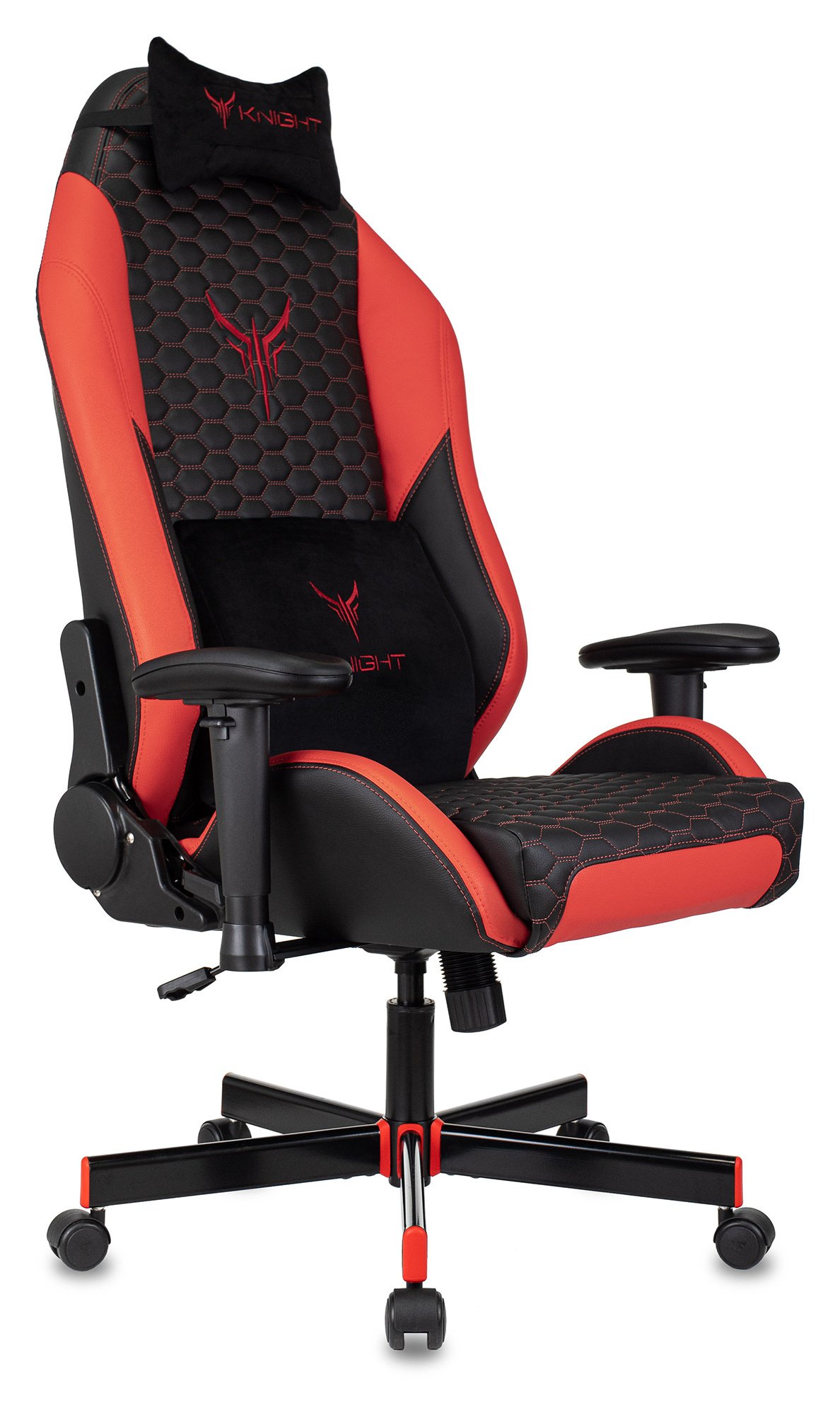 Кресло Knight Neon Red эко.кожа черный/красный