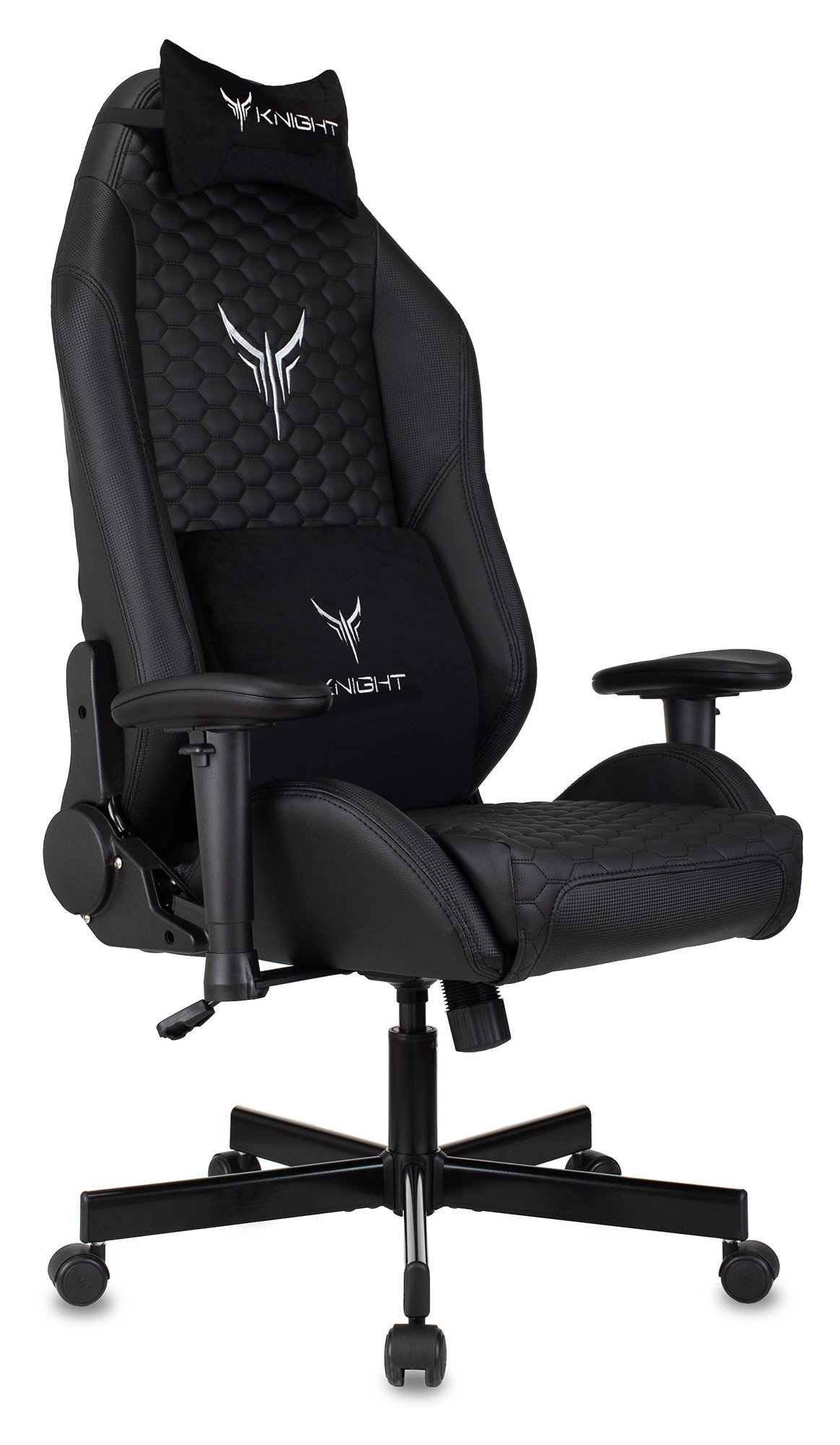 Кресло Knight Neon Carbon эко.кожа черный