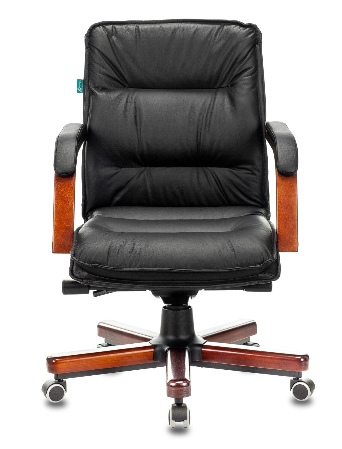 Кресло Бюрократ T-9927 Walnut-Low (T-9927Walnut-Low/BL) кожа черный