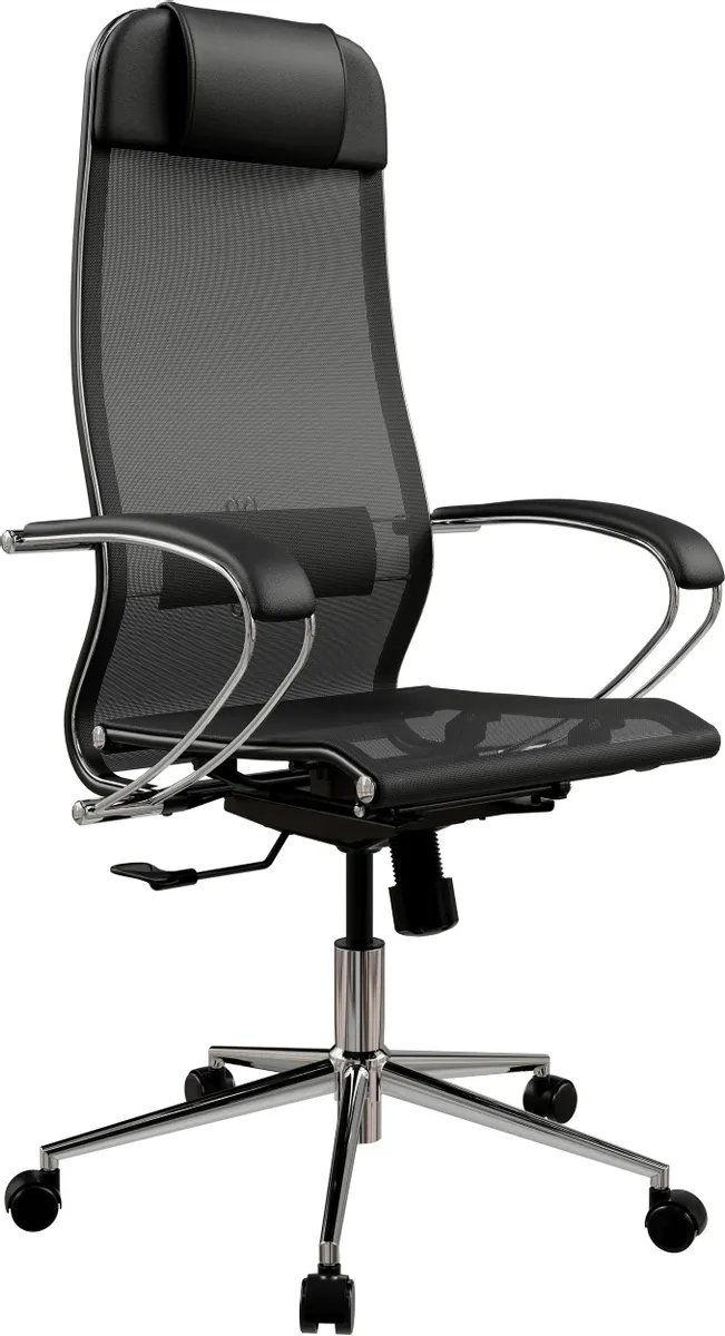 Кресло Метта ErgoLife Set 4 (Z316738977) черный сиденье черный сетка с подголов. крестов. металл хром