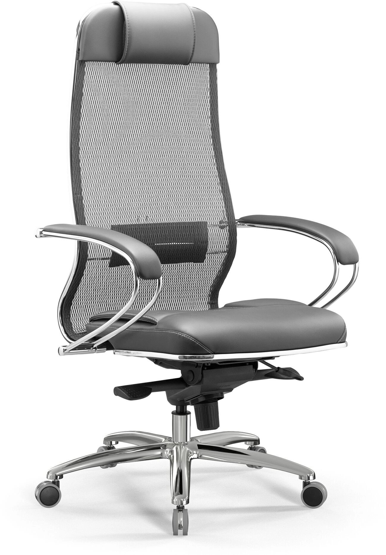 Кресло Метта SL-1.04 Infinity Easy Clean (Z316036448)) сет./экокожа с подголов. крестов. металл хром
