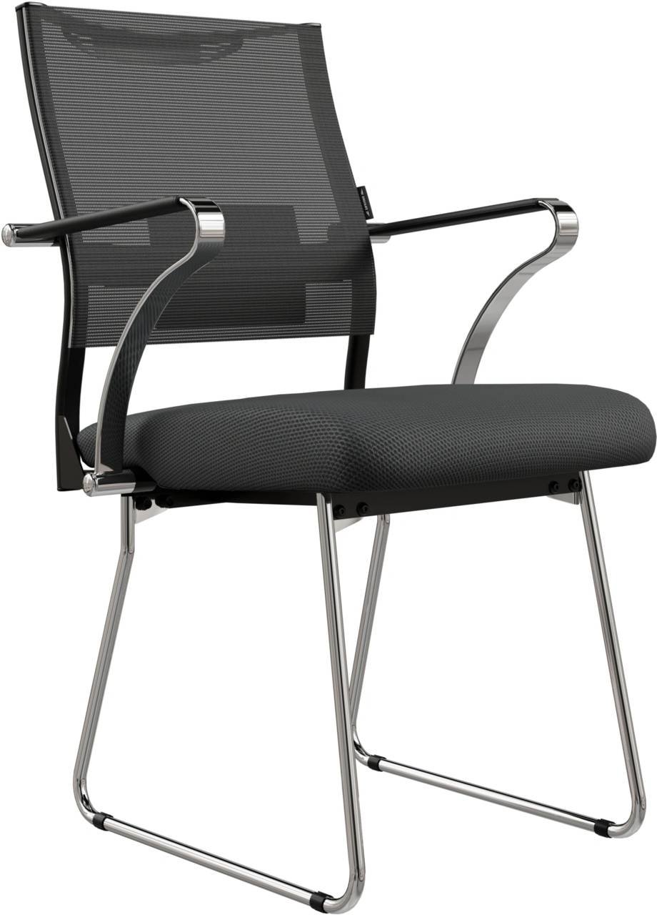Кресло Метта Sit Air 24/7 M4-281K Italy (F54) черный сиденье черный сетка/ткань полозья хром