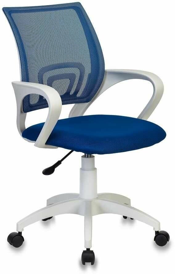 Кресло Бюрократ CH-W696 Blue на колесиках, сетка/ткань, синий