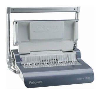Переплетчик Fellowes Quasar+ (FS-56277) A4/перф.25л.сшив/макс.500л./пластик.пруж. (6-51мм)