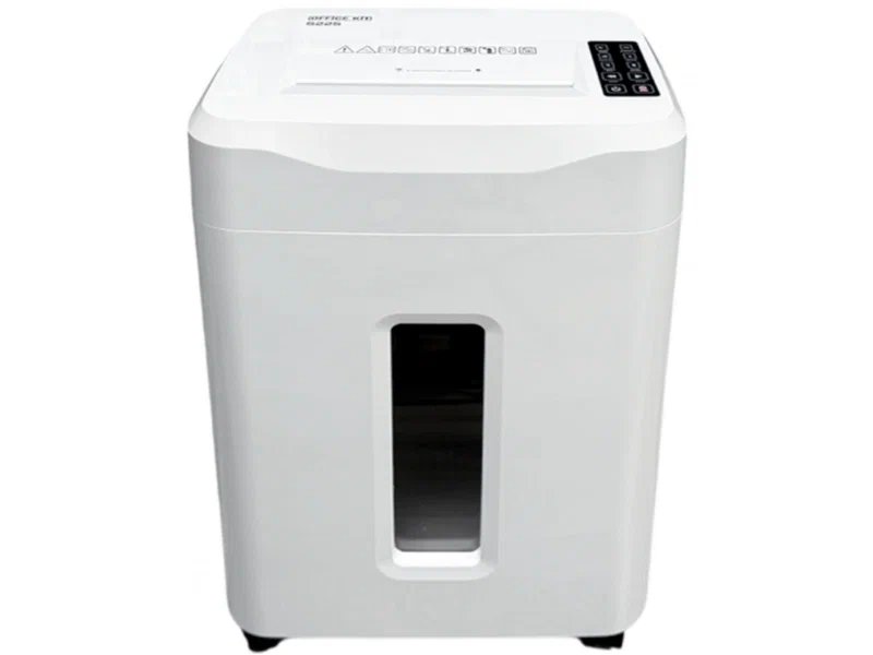 Шредер Office Kit S225 (OK1912S225) 1,9х12 белый (секр.P-5) фрагменты 18лист. 35лтр. скобы пл.карты CD